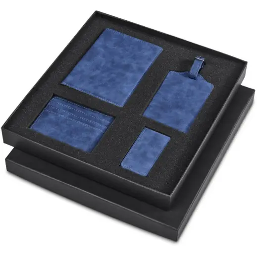 Serendipio Tourist Travel Set Navy Gift Box Open